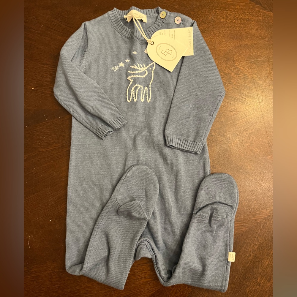 NWT Elegant Baby 3-6m Footed Romper